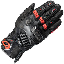 Load image into Gallery viewer, RAPTOR LEATHER  GLOVE BLACK/RED RST441

