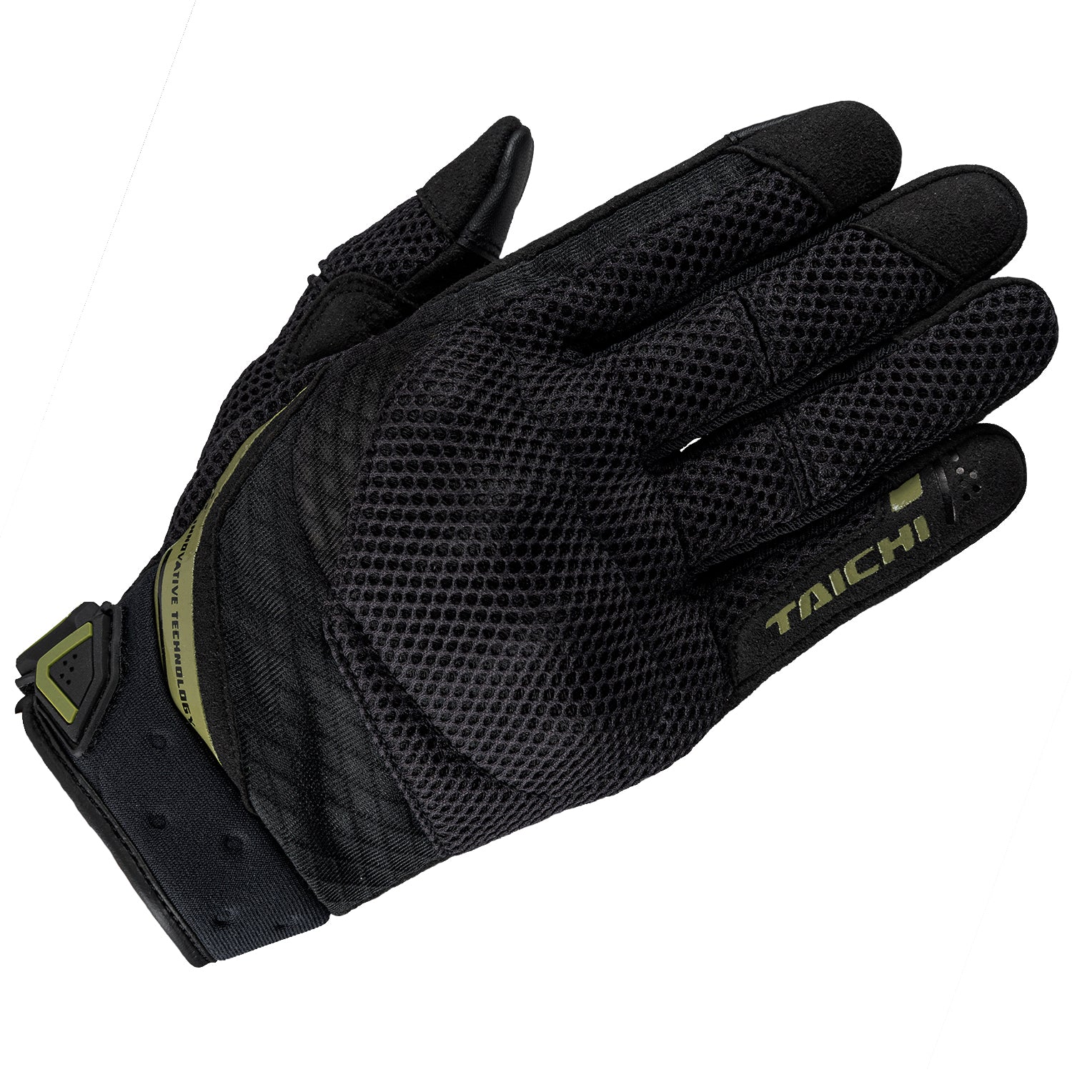 RUBBER KNUCKLE MESH GLOVE BLACK/KHAKI RST447 – RS-TAICHI USA
