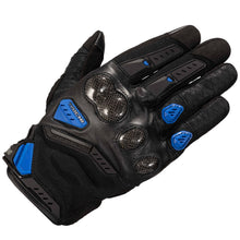 Load image into Gallery viewer, VELOCITY MESH GLOVES BLACK/BLACK/BLUE RST444

