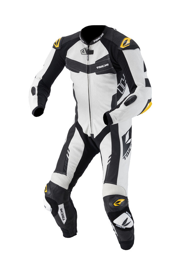 RSタイチ GP-WRX R308［白/黒］（LW/52） GP-WRX R308 RACING SUIT TECH-AIR RACE COMPATIBLE BLACK-WHITE